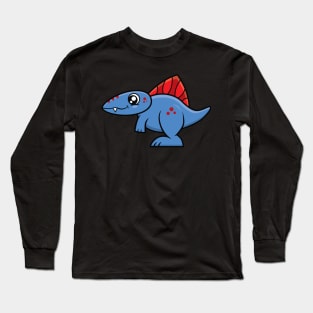 Spinosaurus Dinosaur (Blue and Red) Long Sleeve T-Shirt